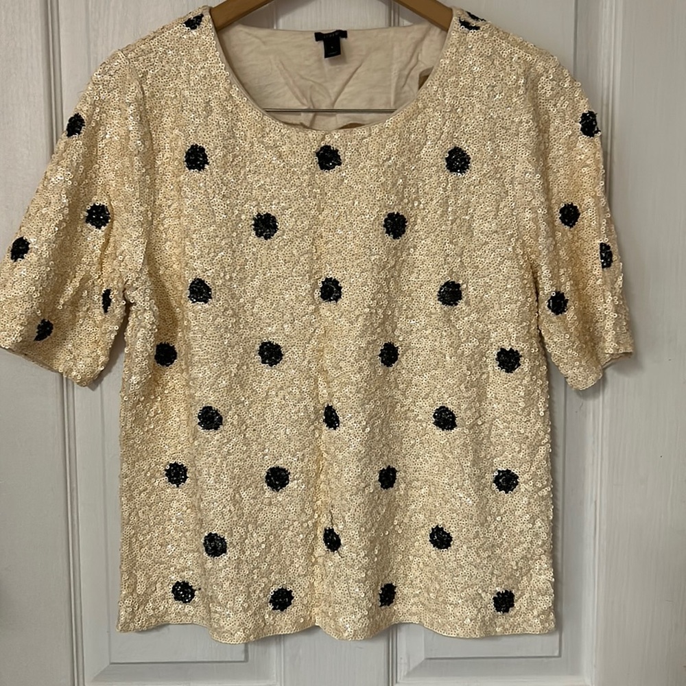 J crew sequined top